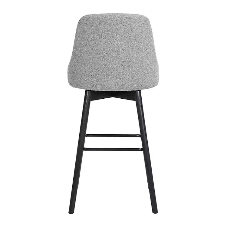Bar Stools & Counter Height Stools-Kirklands Home Sicily Swivel Counter Stool Gray
