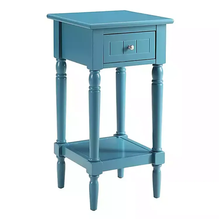 Accent & End Tables-Kirklands Home Sea French Country Square Accent Table Blue