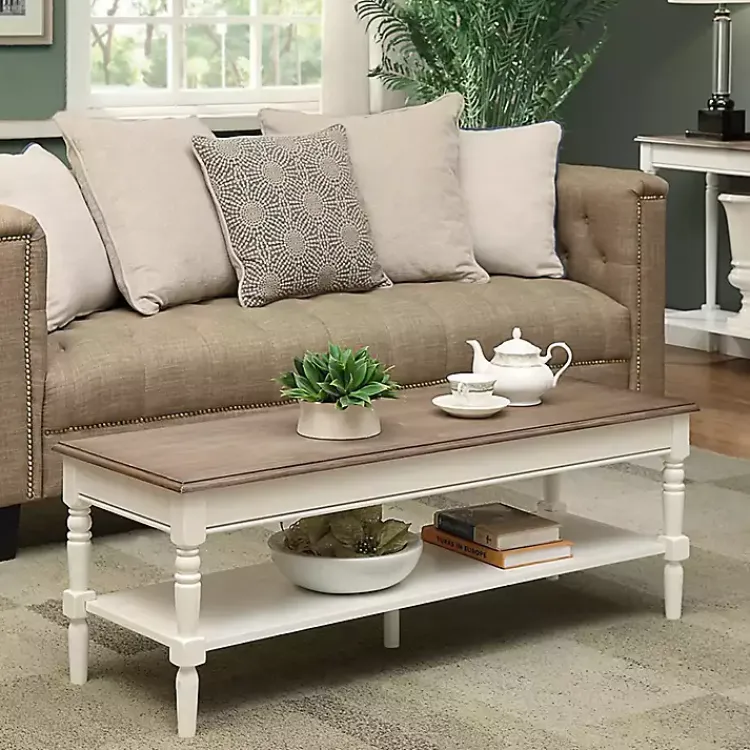 Coffee Tables-Kirklands Home and Natural Davis Coffee Table White