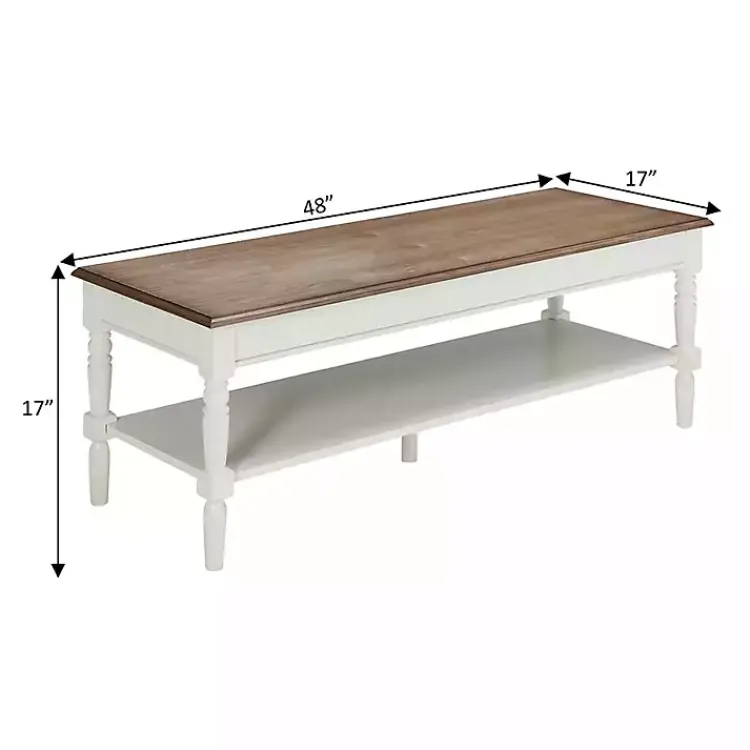 Coffee Tables-Kirklands Home and Natural Davis Coffee Table White