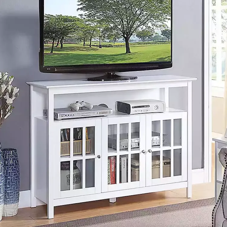 Tv Stands & Media Consoles-Kirklands Home Tiered Deluxe Cali Media Cabinet White