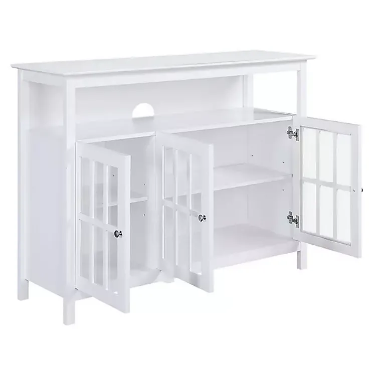 Tv Stands & Media Consoles-Kirklands Home Tiered Deluxe Cali Media Cabinet White