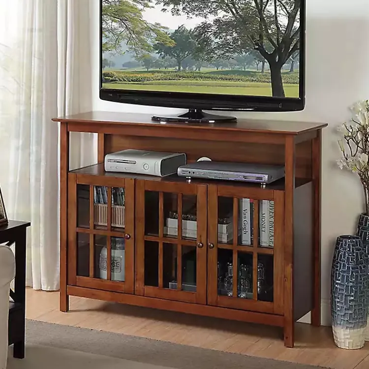 Tv Stands & Media Consoles-Kirklands Home Tiered Deluxe Cali Media Cabinet Brown