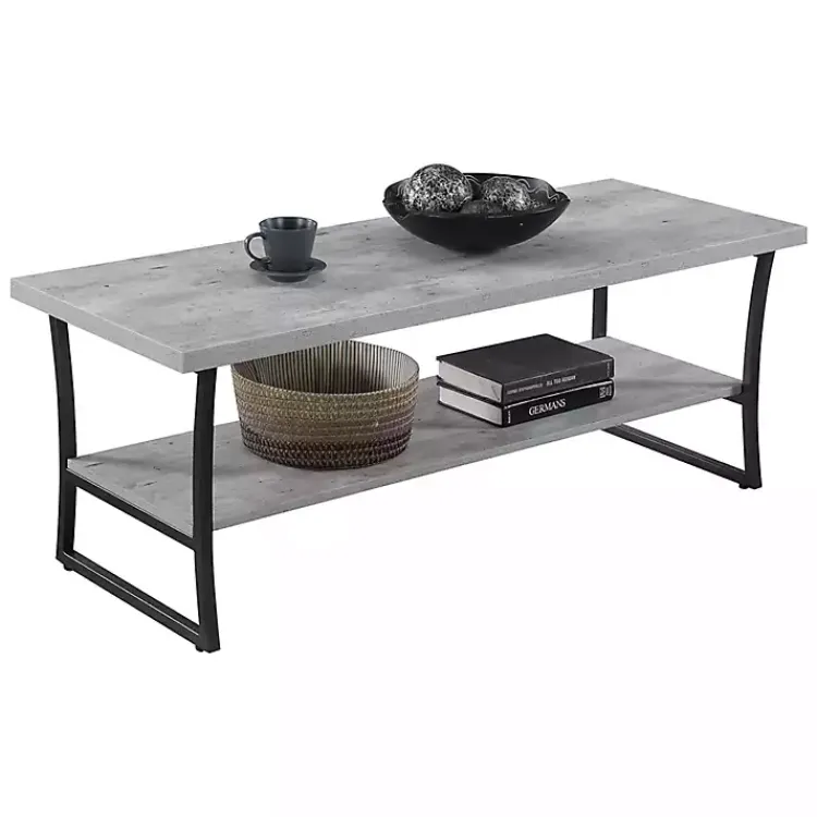 Coffee Tables-Kirklands Home Graywash Joanne Coffee Table Black
