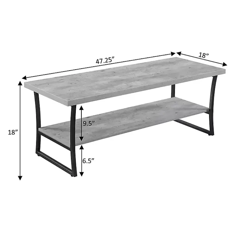 Coffee Tables-Kirklands Home Graywash Joanne Coffee Table Black