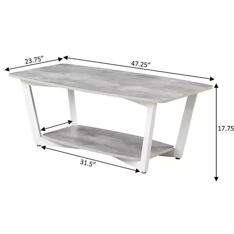 Coffee Tables-Kirklands Home Graystone Joanne Coffee Table White