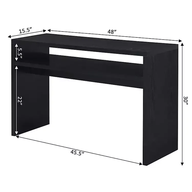 Console Tables-Kirklands Home Wakefield Tiered Console Table Black