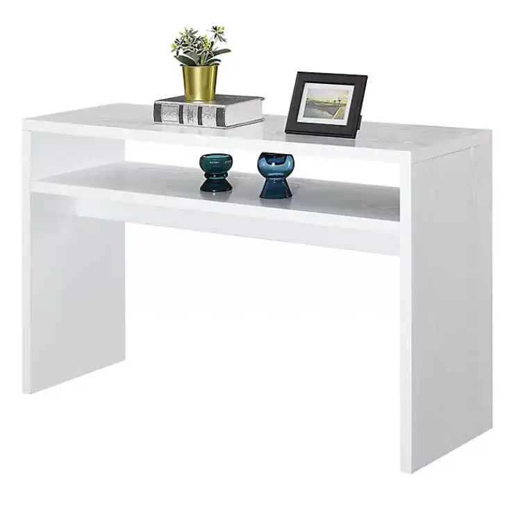 Console Tables-Kirklands Home Wakefield Tiered Console Table White