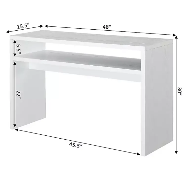 Console Tables-Kirklands Home Wakefield Tiered Console Table White