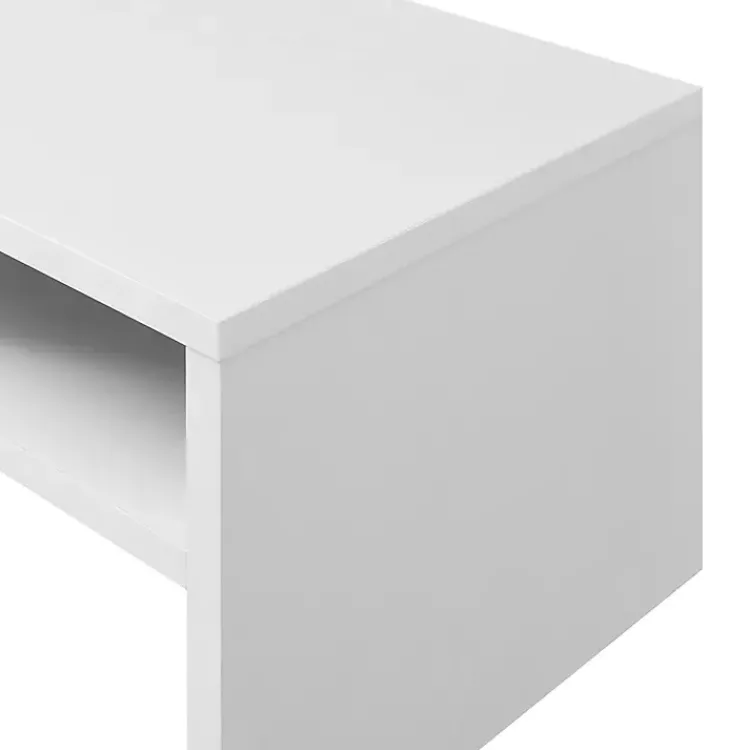 Coffee Tables-Kirklands Home Wakefield Shelf Coffee Table White