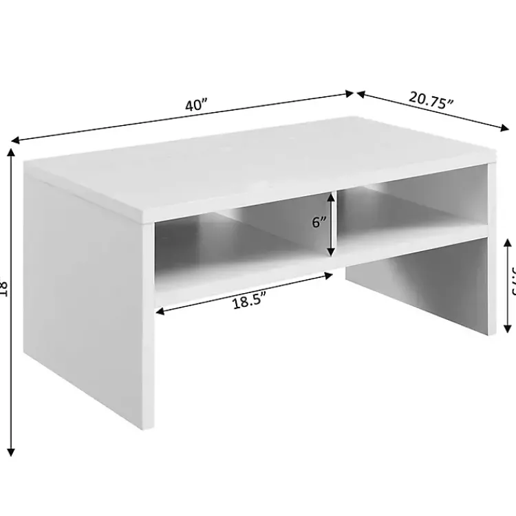 Coffee Tables-Kirklands Home Wakefield Shelf Coffee Table White
