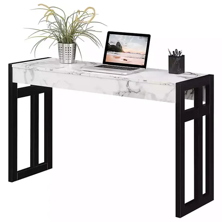 Console Tables-Kirklands Home Marble Monterey Console Table White