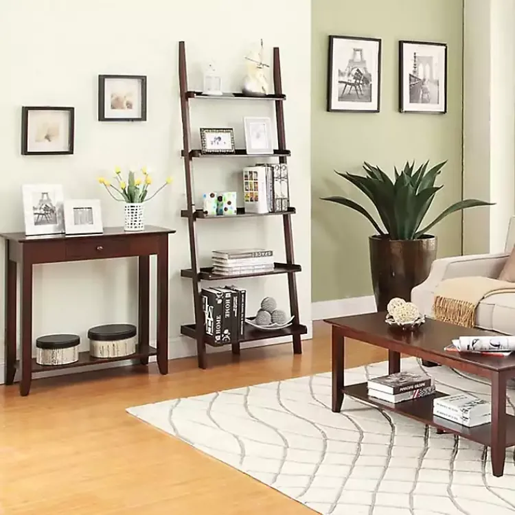 Console Tables-Kirklands Home Slim Single Drawer Console Table Brown