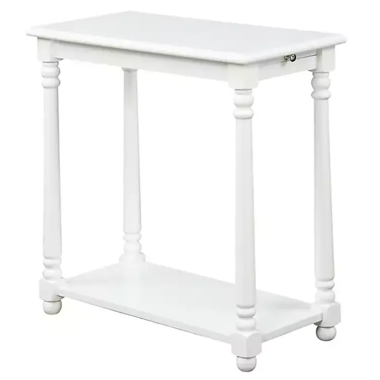 Accent & End Tables-Kirklands Home Regent Wood Accent Table White