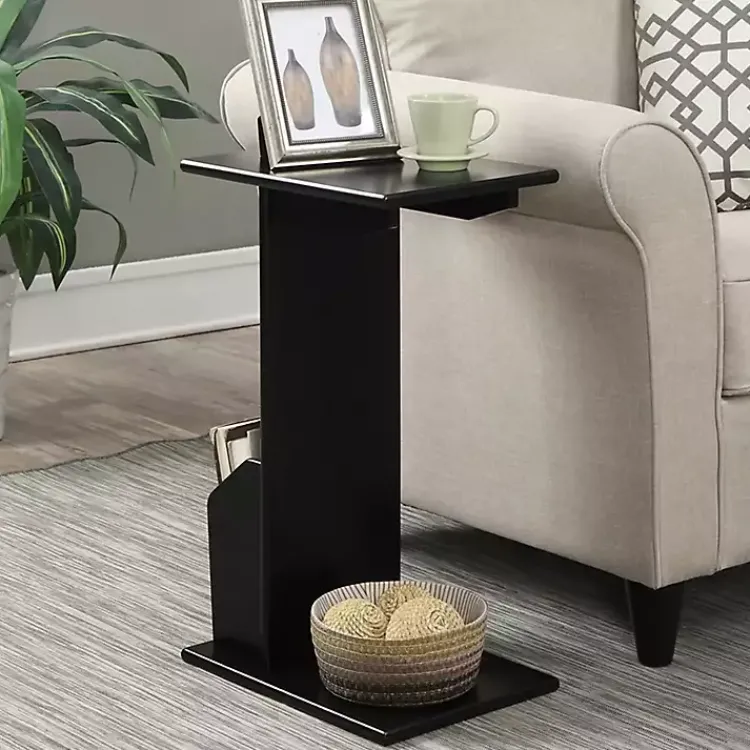 Accent & End Tables-Kirklands Home Accent Table with Magazine Holder Black