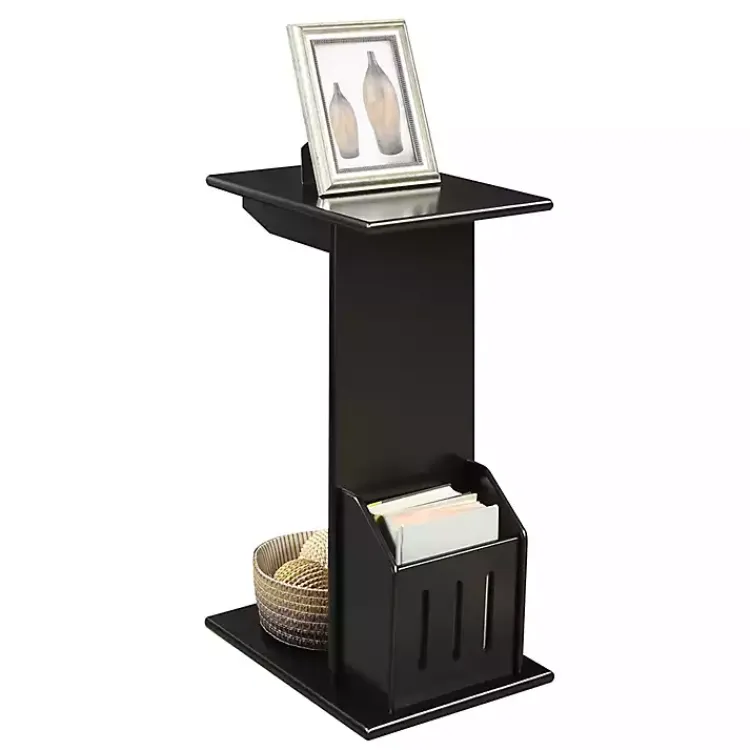 Accent & End Tables-Kirklands Home Accent Table with Magazine Holder Black