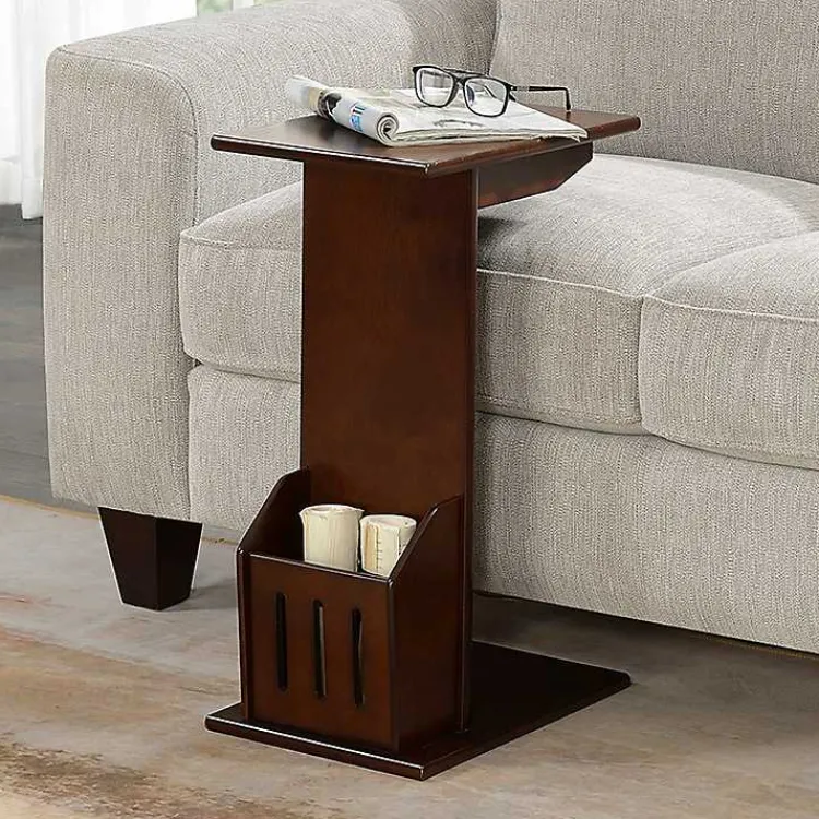 Accent & End Tables-Kirklands Home Accent Table with Magazine Holder Brown
