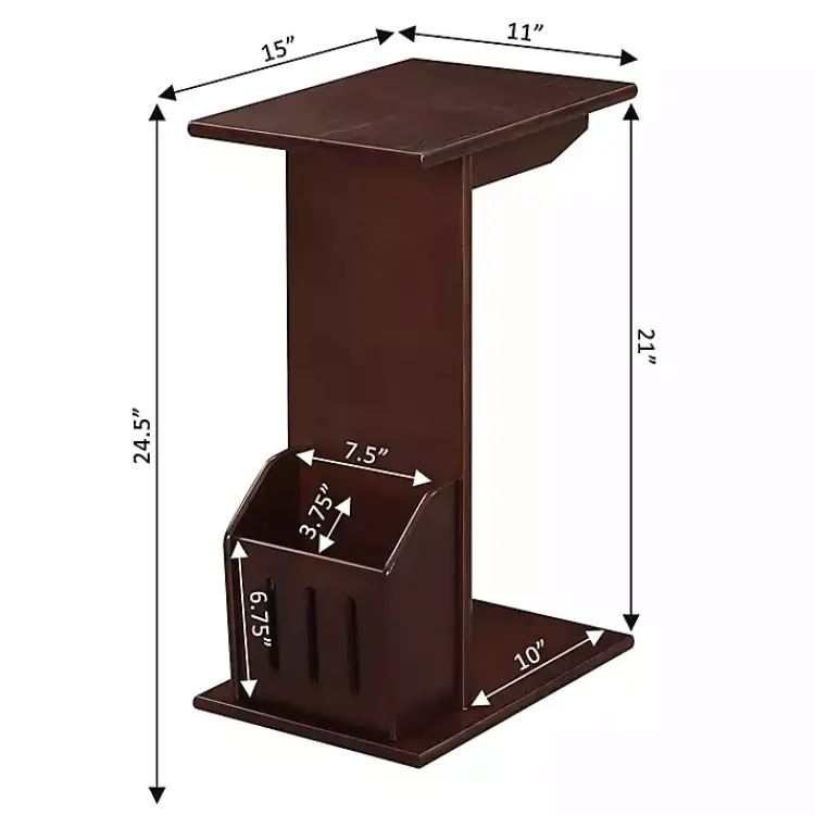 Accent & End Tables-Kirklands Home Accent Table with Magazine Holder Brown