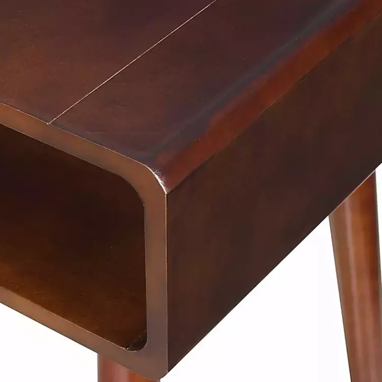 Accent & End Tables-Kirklands Home Curved Edge Open Shelf Accent Table Brown
