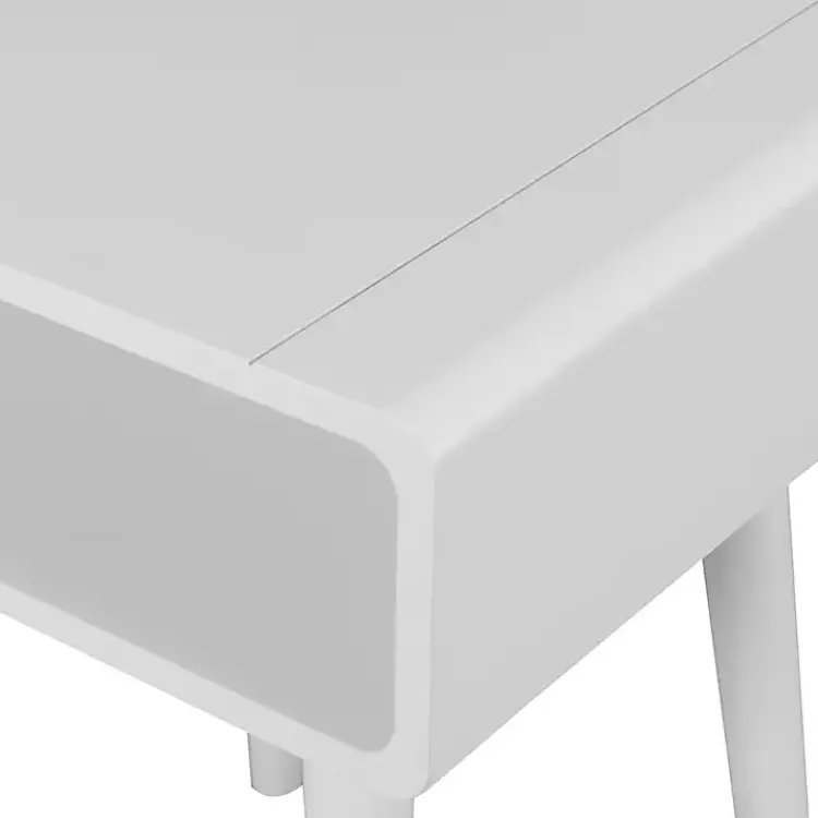 Accent & End Tables-Kirklands Home Curved Edge Open Shelf Accent Table White