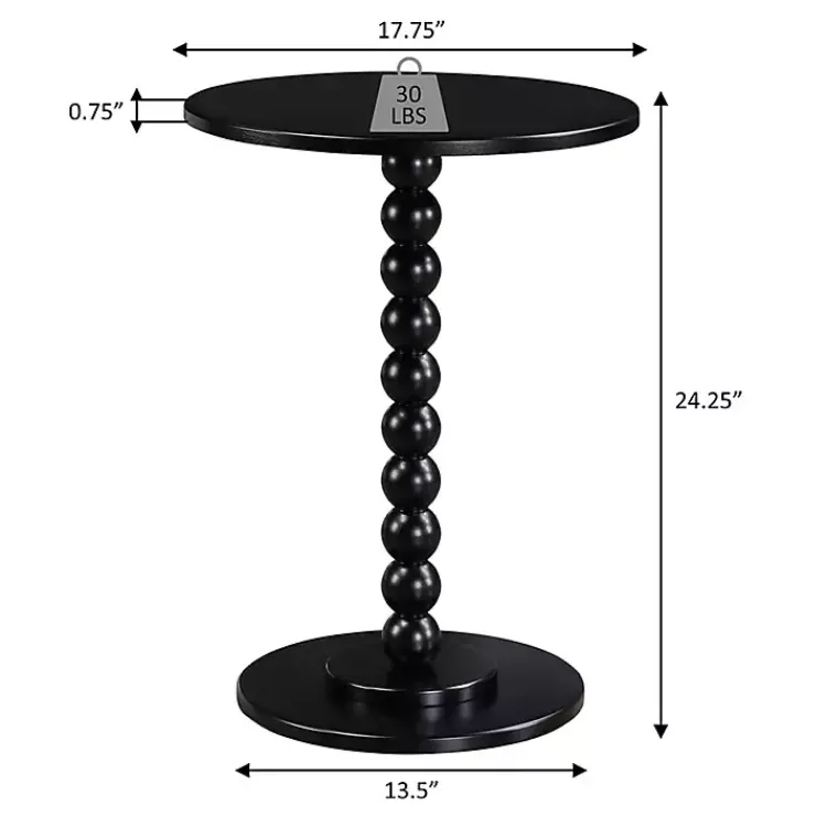 Accent & End Tables-Kirklands Home Beaded Spindle Accent Table Pink