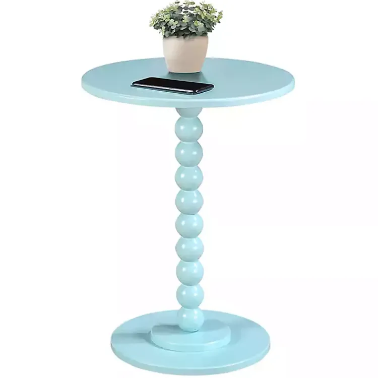 Accent & End Tables-Kirklands Home Beaded Spindle Accent Table Blue