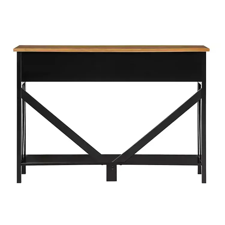 Console Tables-Kirklands Home Cara Console Table Black