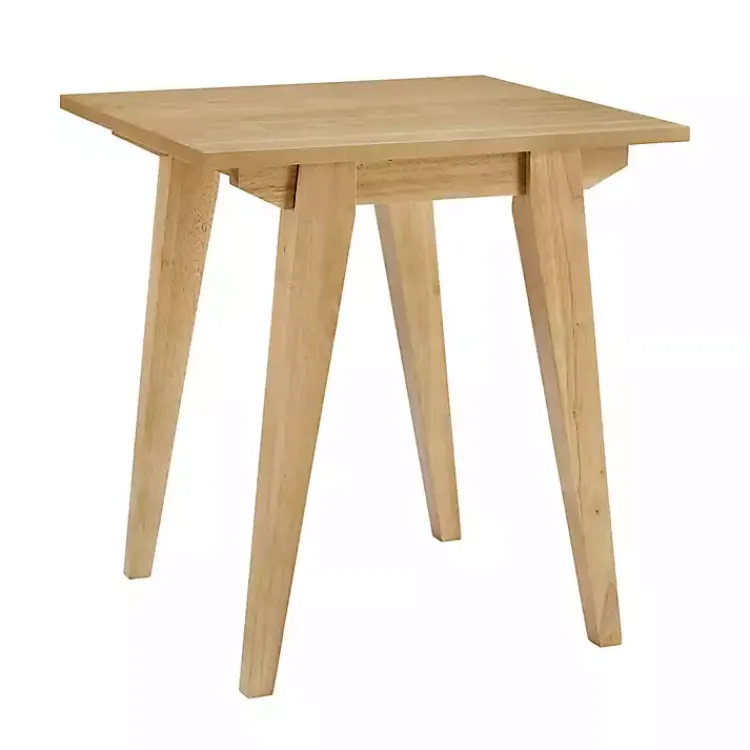 Accent & End Tables-Kirklands Home English Oak Wood Minimalist Accent Table Tan