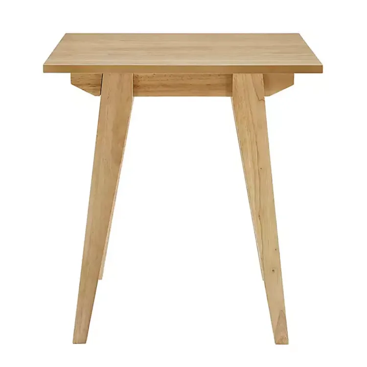 Accent & End Tables-Kirklands Home English Oak Wood Minimalist Accent Table Tan