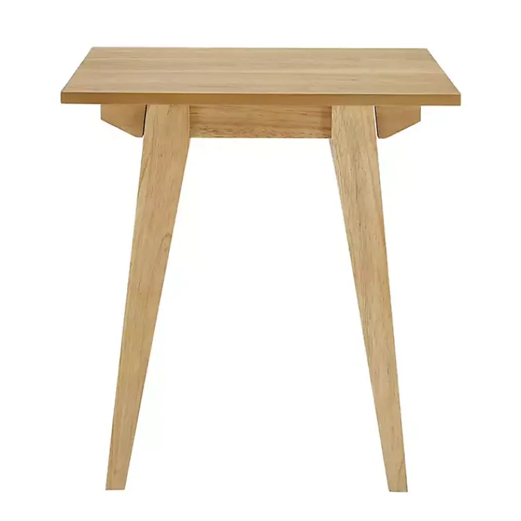 Accent & End Tables-Kirklands Home English Oak Wood Minimalist Accent Table Tan