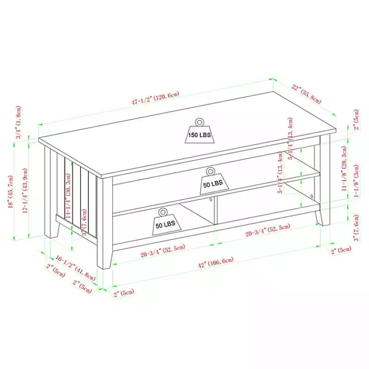 Coffee Tables-Kirklands Home Dark Walnut Grooved Side Panel Coffee Table Brown