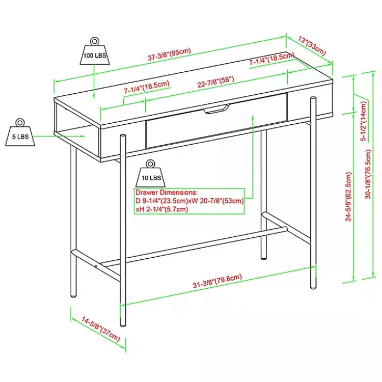 Console Tables-Kirklands Home Coastal Oak Cruz Console Table Tan