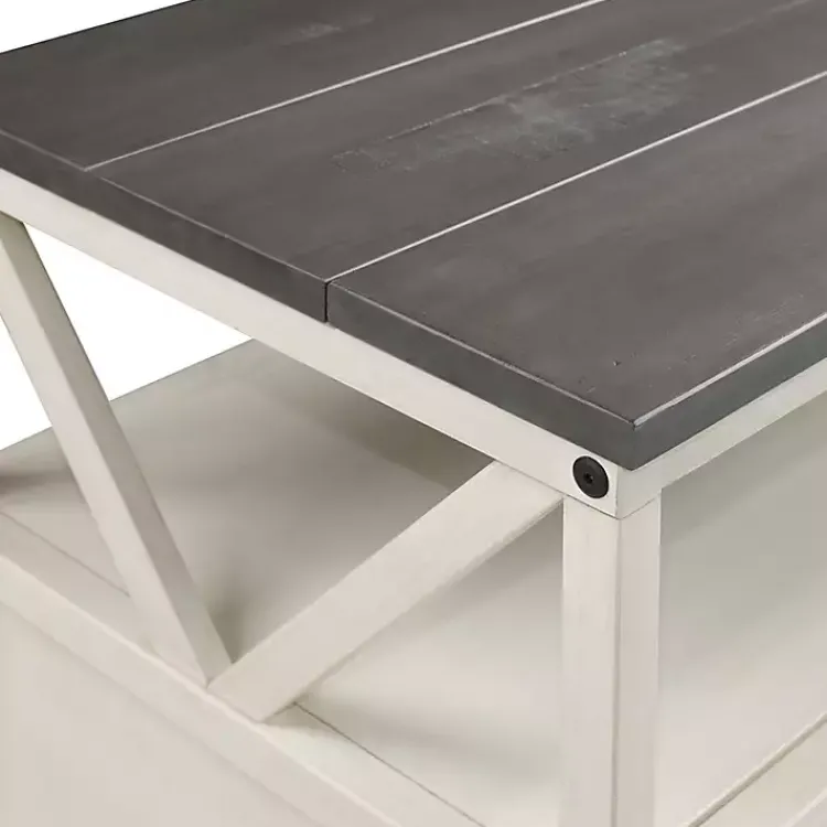 Tv Stands & Media Consoles-Kirklands Home Gray and Whitewashed Wood 3-Drawer Media Cabinet