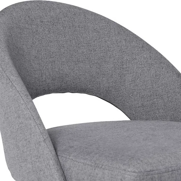 Bar Stools & Counter Height Stools-Kirklands Home Charcoal Upholstered Charli Bar Stools, Set of 2 Gray