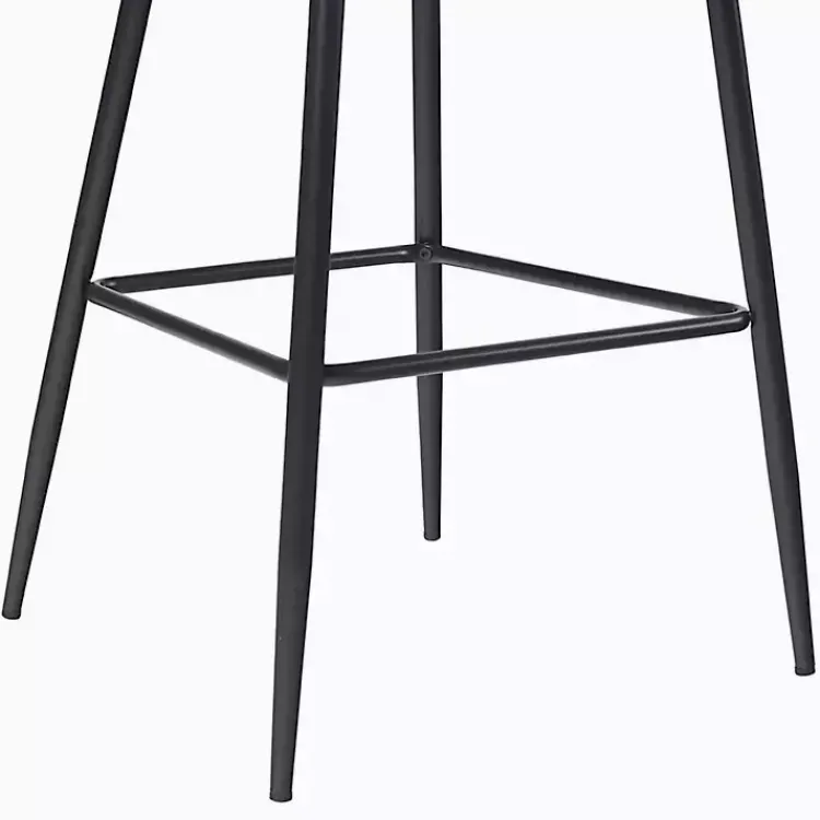 Bar Stools & Counter Height Stools-Kirklands Home Mushroom Upholstered Charli Bar Stools, Set of 2 Gray