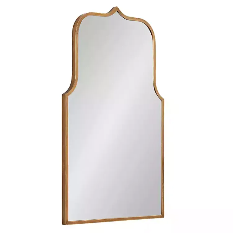 Decorative Mirrors-Kirklands Home Arched Scallop Wall Mirror Gold