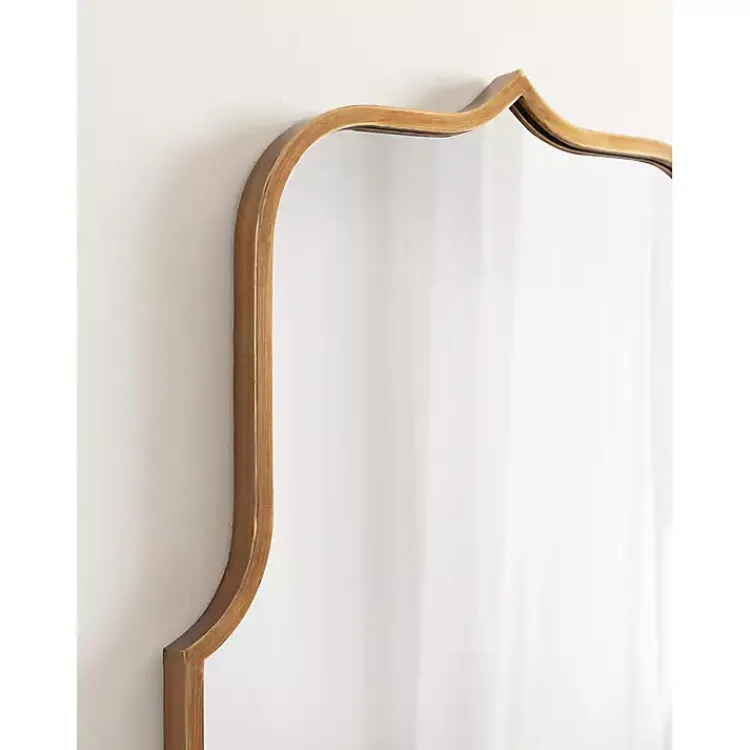 Decorative Mirrors-Kirklands Home Arched Scallop Wall Mirror Gold