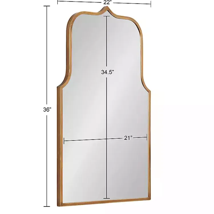 Decorative Mirrors-Kirklands Home Arched Scallop Wall Mirror Gold