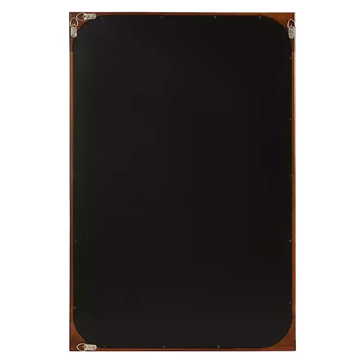 Decorative Mirrors-Kirklands Home Warm Walnut Rounded Rectangle Wall Mirror