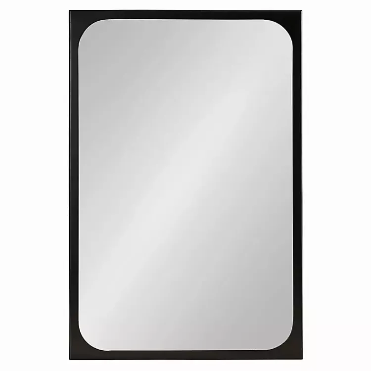 Decorative Mirrors-Kirklands Home Rounded Rectangle Wall Mirror Black