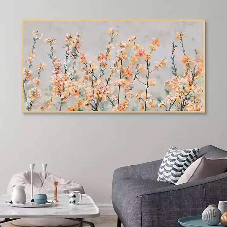 Canvas Art-Kirklands Home Cherry Blossom Blooms Birch Framed Canvas Print