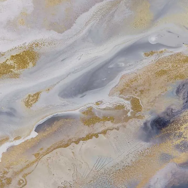 Canvas Art-Kirklands Home Shimmering Symphony Triptych Canvas Art, Set of 3 Blue