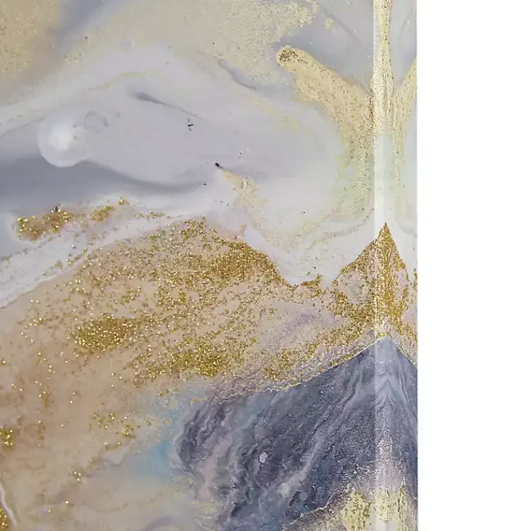 Canvas Art-Kirklands Home Shimmering Symphony Triptych Canvas Art, Set of 3 Blue