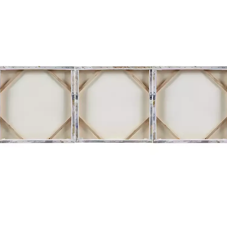 Canvas Art-Kirklands Home Shimmering Symphony Triptych Canvas Art, Set of 3 Blue