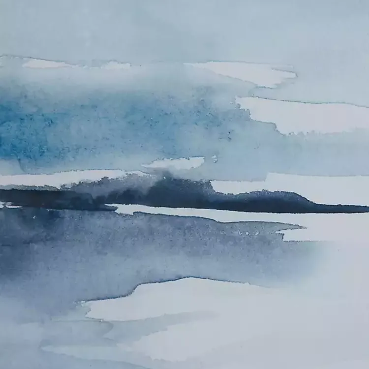 Framed Art-Kirklands Home Abstract Sparkling Sea Framed Wall Art Blue