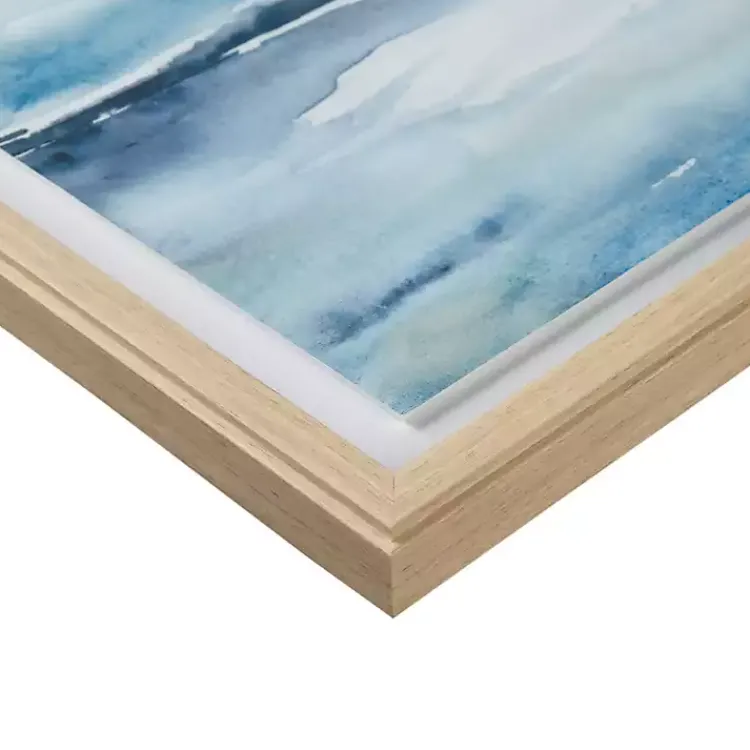 Framed Art-Kirklands Home Abstract Sparkling Sea Framed Wall Art Blue