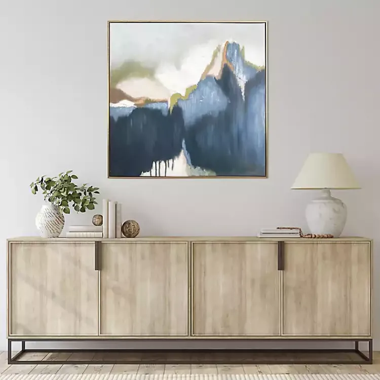 Canvas Art-Kirklands Home Abstract Vision Framed Canvas Art Print Blue