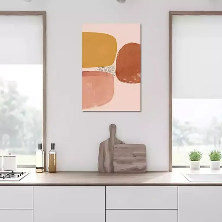 Wall Quotes & Signs-Kirklands Home Changing Even in the Waiting Canvas Art Print Pink