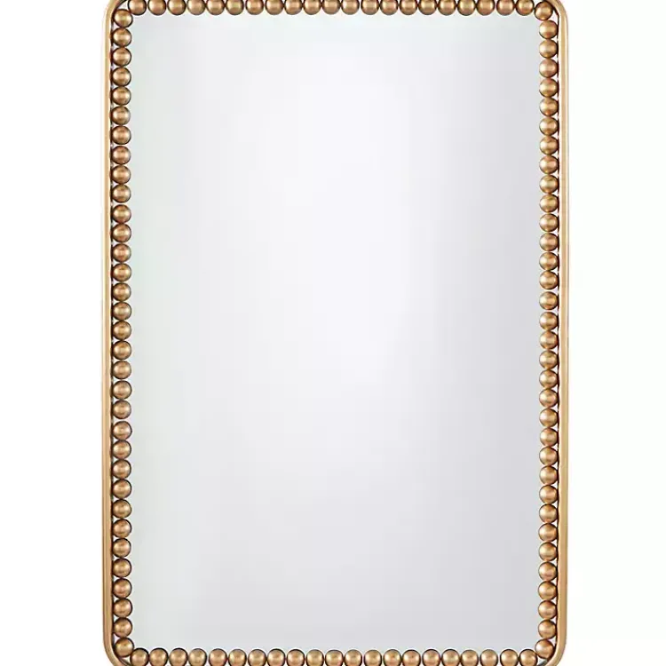 Decorative Mirrors-Kirklands Home Gold Rounded Rectangle Wall Mirror
