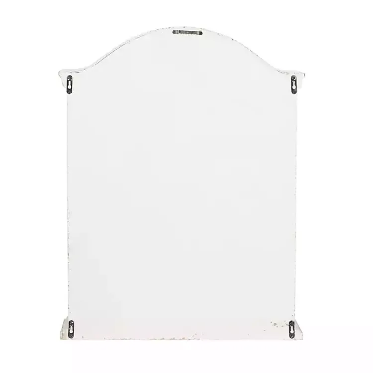 Wall Storage-Kirklands Home Distressed Cream Wood Wall Cabinet